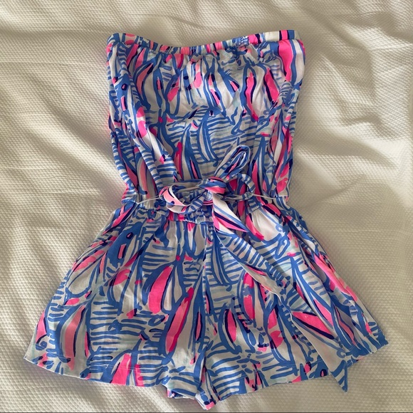 Lilly Pulitzer red right return romper - Picture 1 of 1